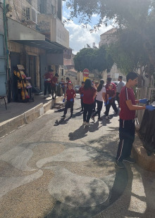 تنفيذ حملة توعوية بيئية مع مدارس بيت جالا الحكومية والخاصة