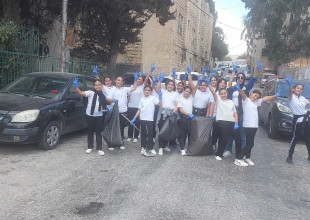 تنفيذ حملة توعوية بيئية مع مدارس بيت جالا الحكومية والخاصة