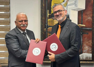 توقيع مذكرة تفاهم بين بلدية بيت جالا واتحاد البلديات الهولندية للتعاون الدولي لتنفيذ برنامج التنمية المستدامة من خلال النهوض في قطاع الحكم المحلي في فلسطين- ضمن مشروع تحسين ايرادات الهيئات ال