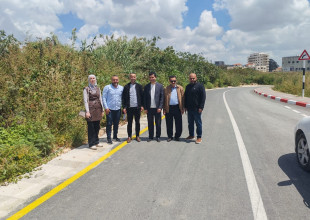 استلام مشروع تأهيل طرق داخلية في مدينة طولكرم