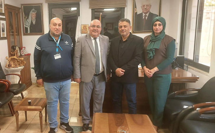 رئيس بلدية بيت جالا يستقبل وفد من وكالة الغوث الدولية الأونروا.